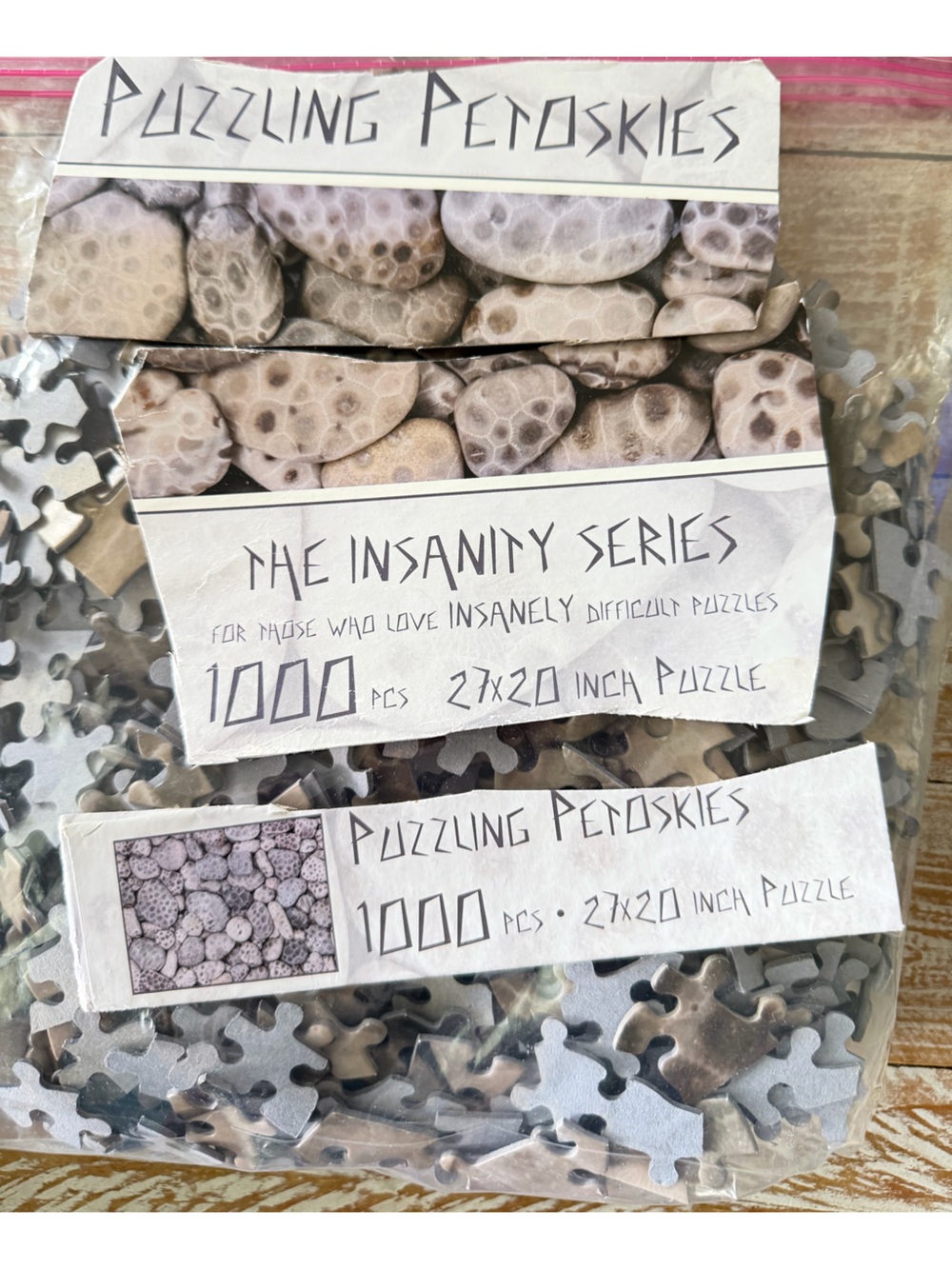 🧩 Petoskey Stone Jigsaw Puzzle Pieces Lot🧩 ~1 lb Approx. 950 Pieces